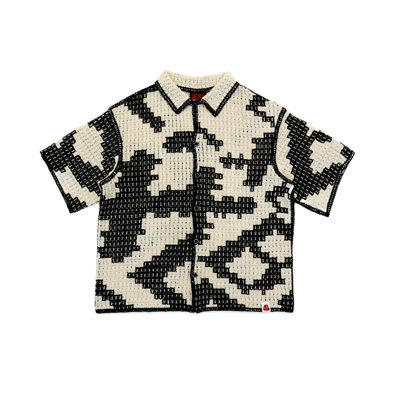8-BIT GEBREID SHIRT WIT