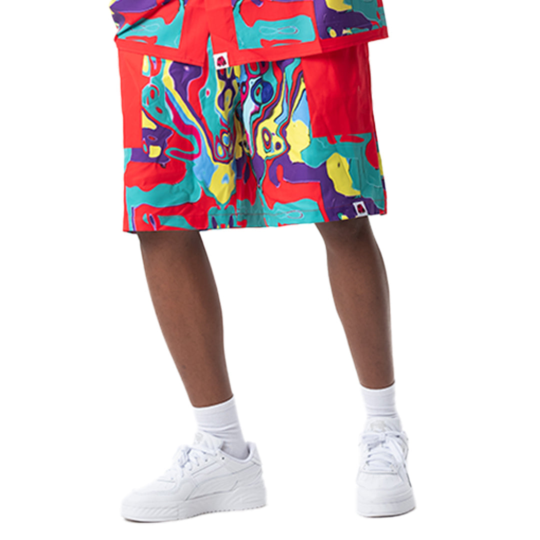 PANTALONES CORTOS DE BOLOS ROJOS