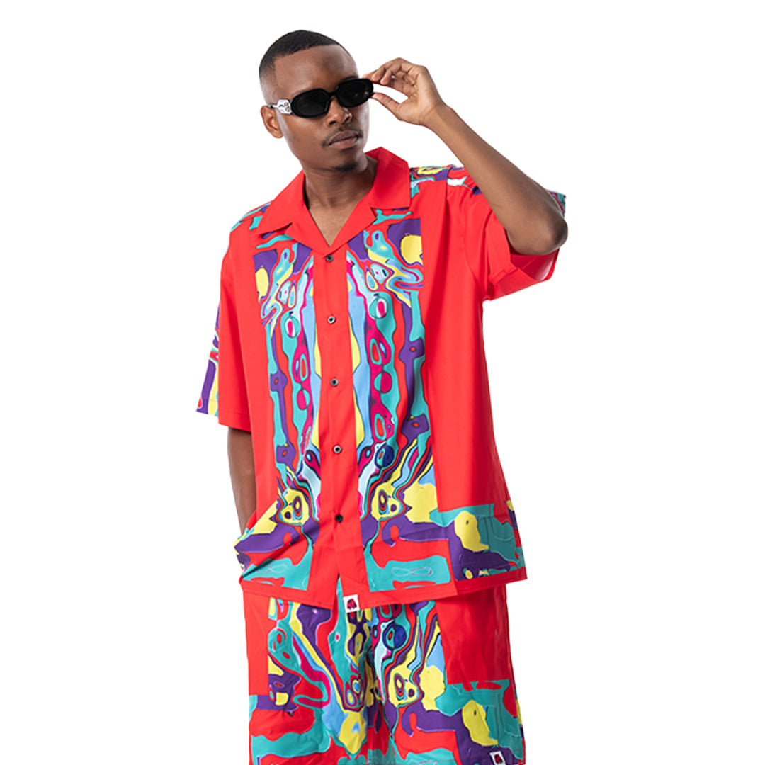 CHEMISE DE BOWLING ROUGE