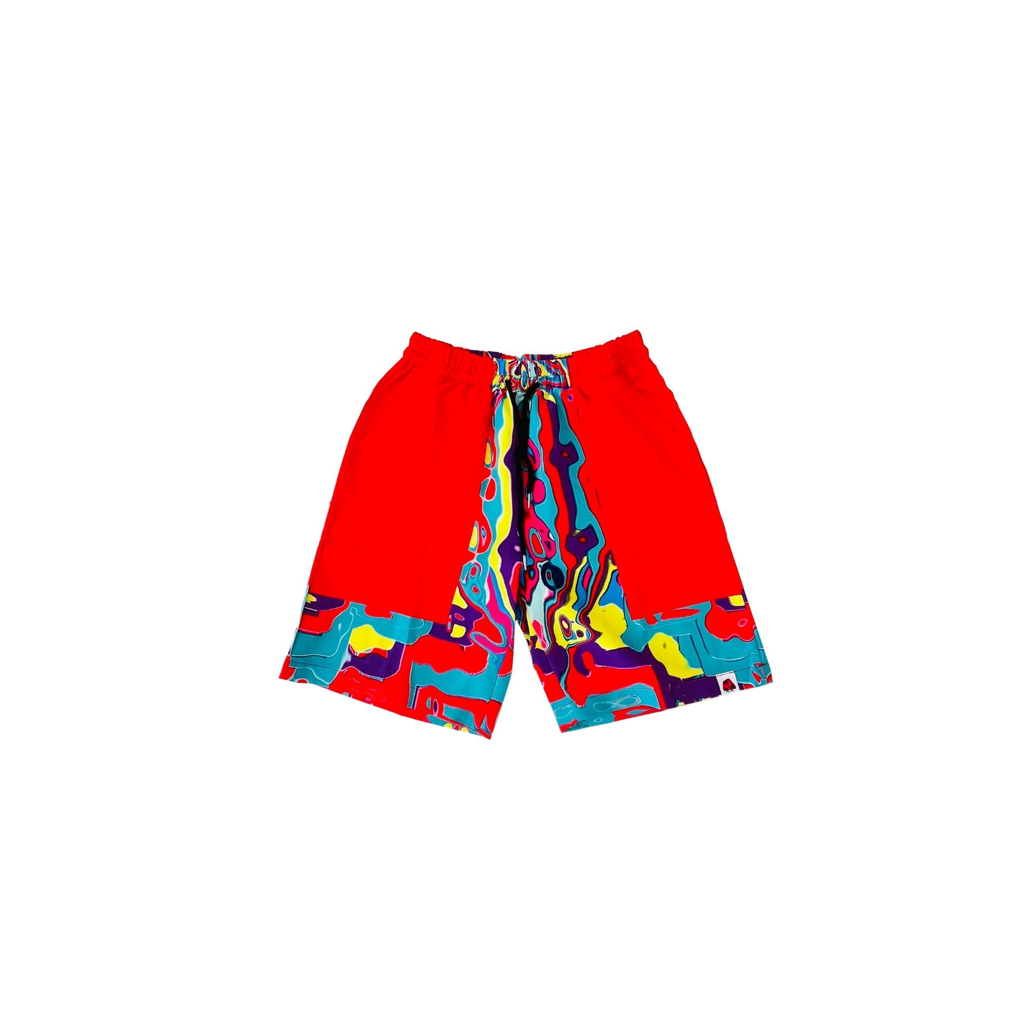 PANTALONES CORTOS DE BOLOS ROJOS