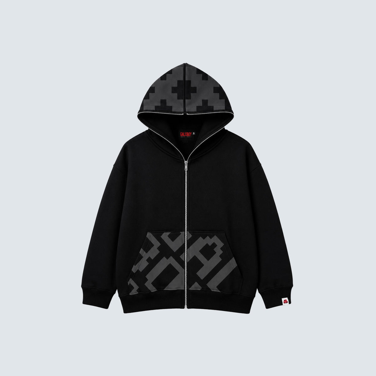 SUDADERA CON CAPUCHA Y CREMALLERA DE 8 BITS