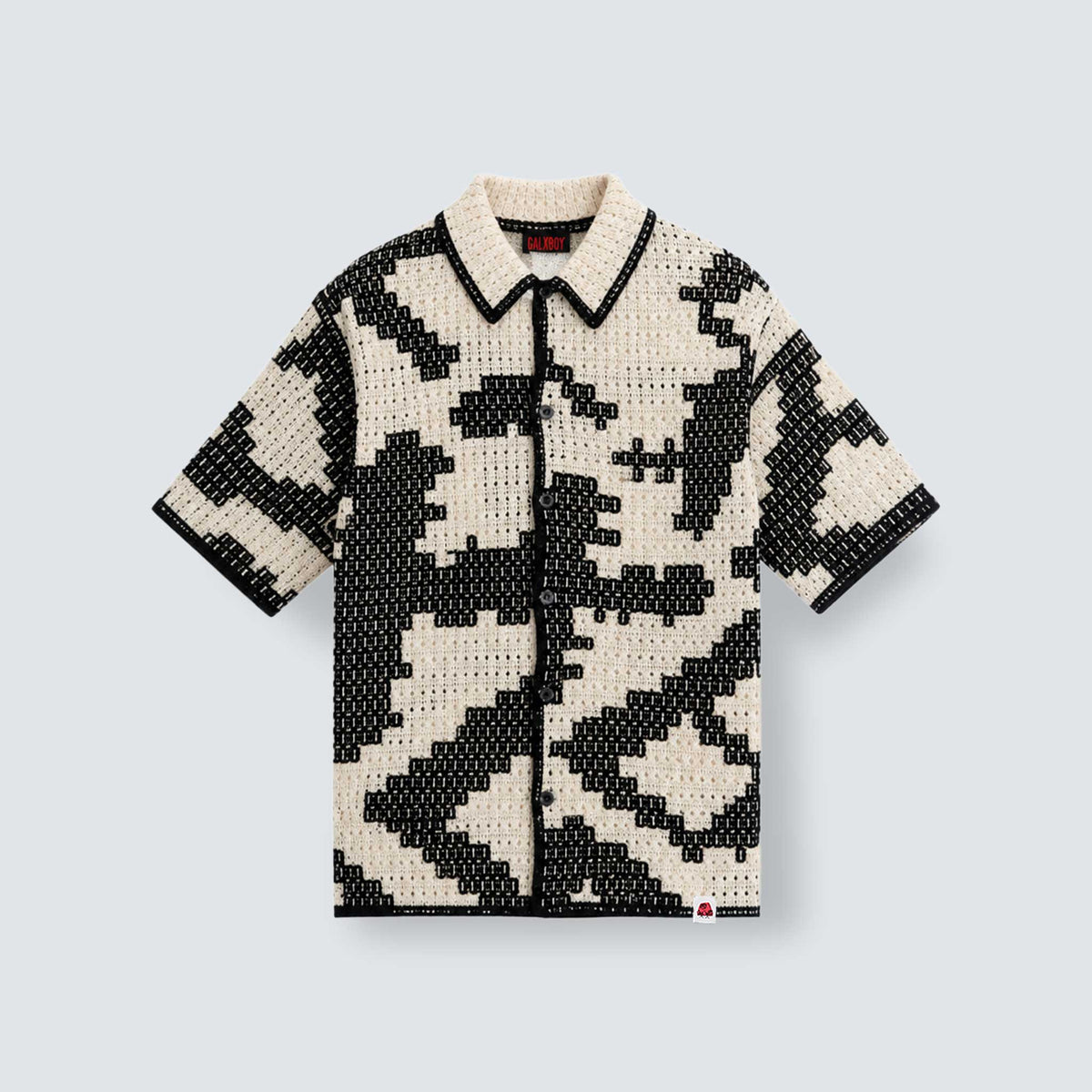 8-BIT GEBREID SHIRT WIT