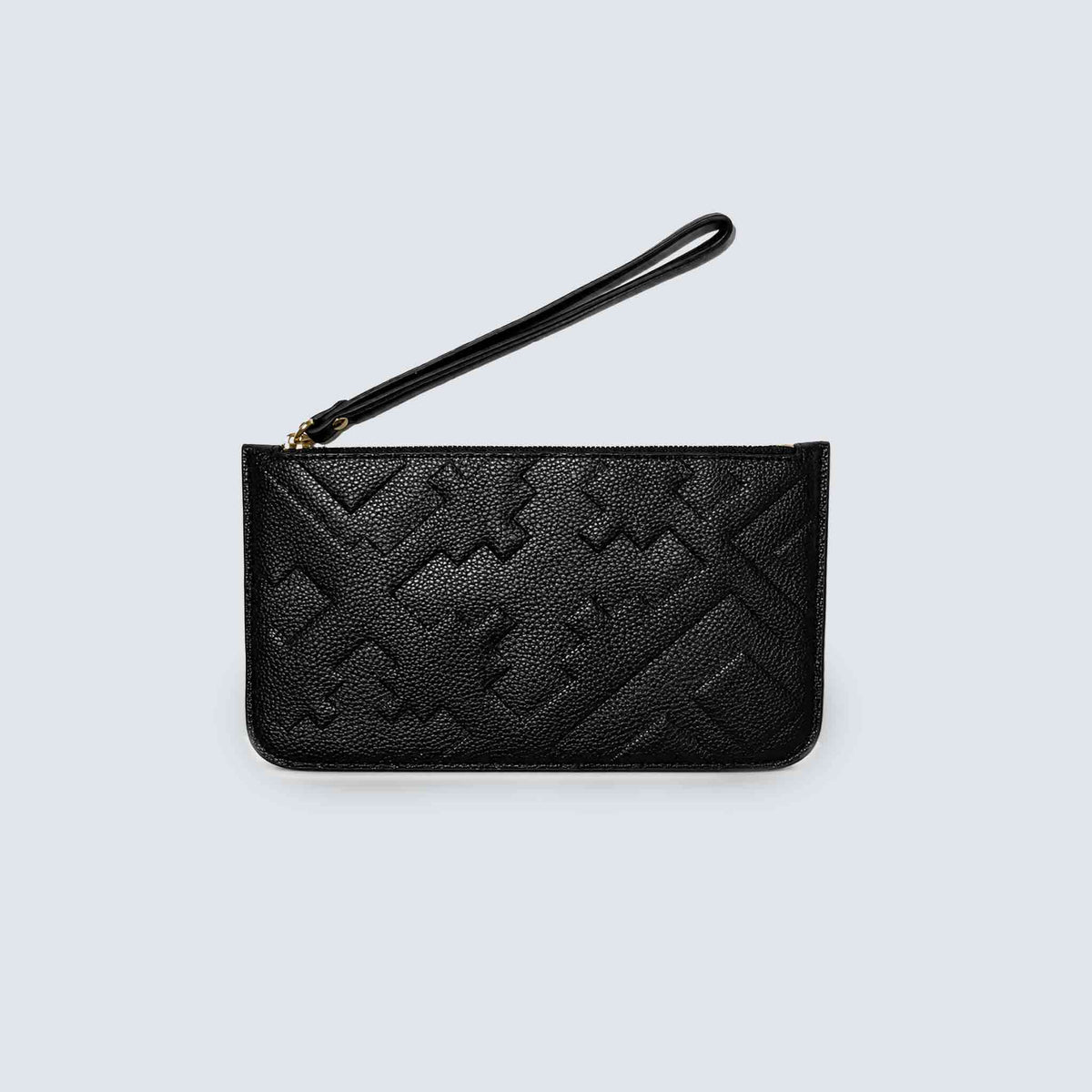EMBOSSED WRISTLET BAG