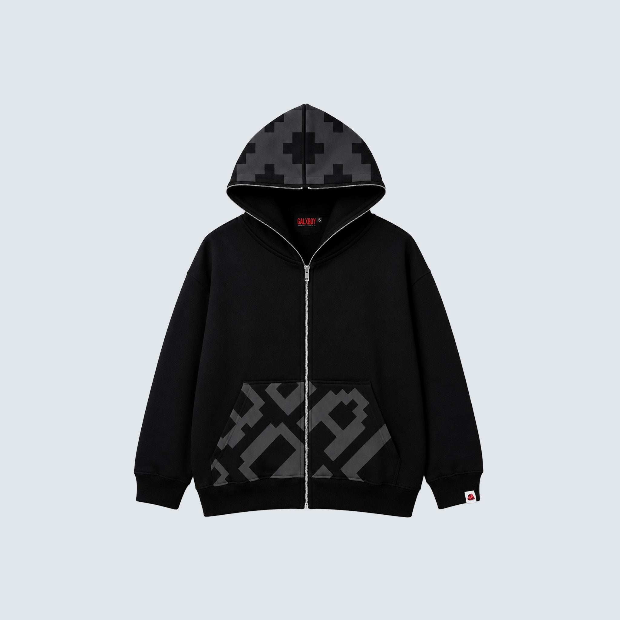 SUDADERA CON CAPUCHA Y CREMALLERA DE 8 BITS